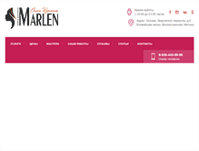 Tablet Screenshot of marlen-salon.ru